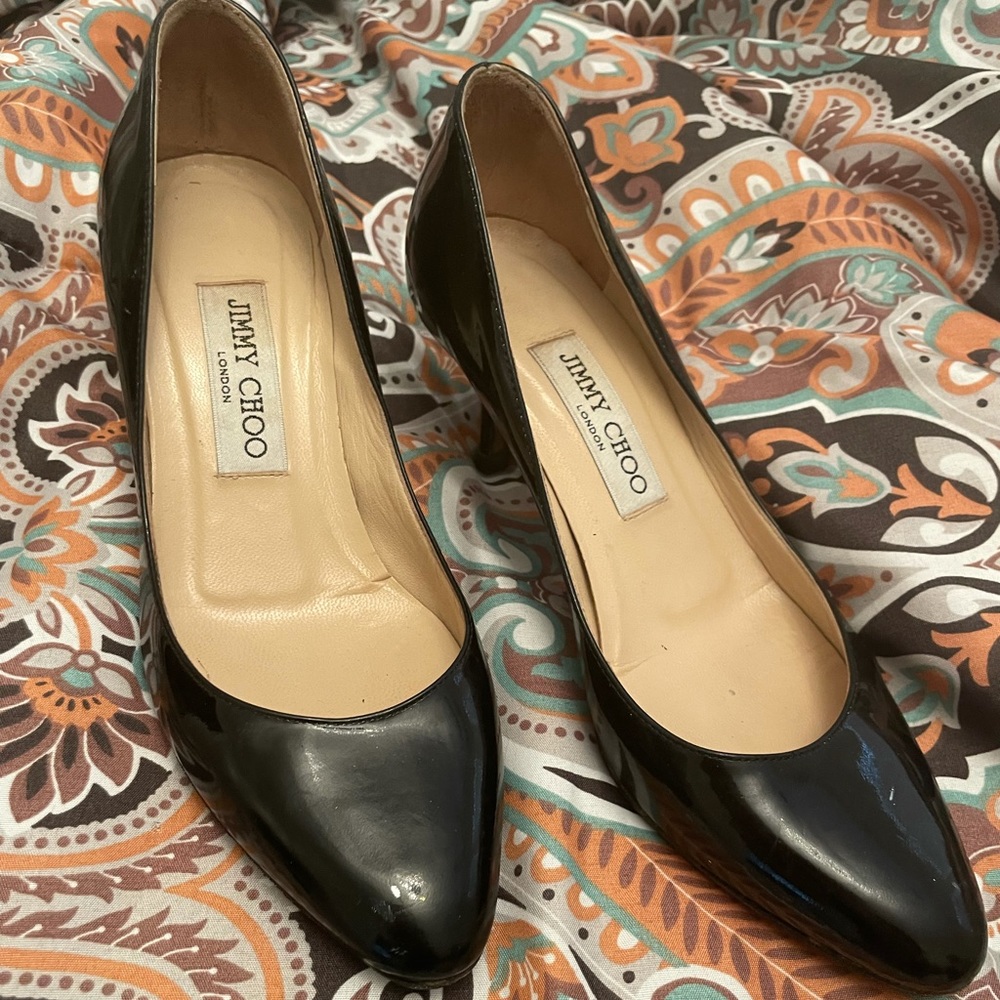 Jimmy Choo Black Kitten Heels Size 6